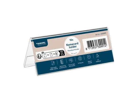 Tafelnaambord 105x40mm A7 gevouwen 10st