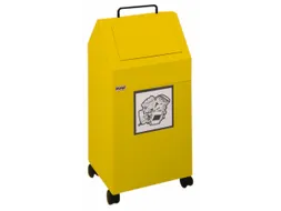 afvalverzamelaar vuurremmend 45 liter HxBxD 710x330x310mm geel