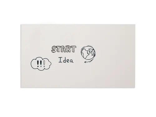 Whiteboard 98x198cm Zonder Rand Gelakt Staal Magnetisch