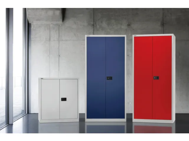 Garderobe-/-Ordnerkast Staalplaat 3 Puntsluiting Kledingstang Grijs