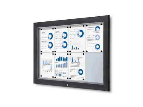 Vergrendelbaar vitrine mededelingenbord Outdoor 8xA4 Antraciet
