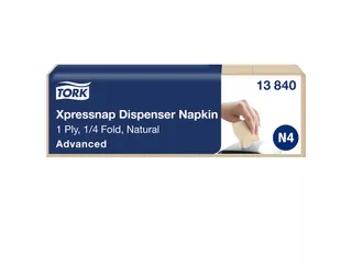 Servetten Tork 13840 Xpressnap 2-laags 33x21cm naturel 1125st. - 1