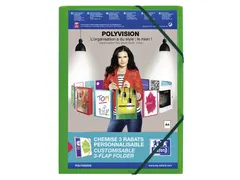 Elastomap Oxford A4 Polyvision Incl Insteektas Groen Polypropyleen