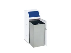 Afvalverzamelaar 69 liter binnenbak sticker papier deur voor Blauw