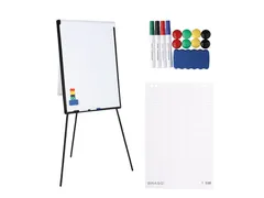 BRASQ Flipover Basic 70x100cm Magnetisch Zwart inclusief accessoires