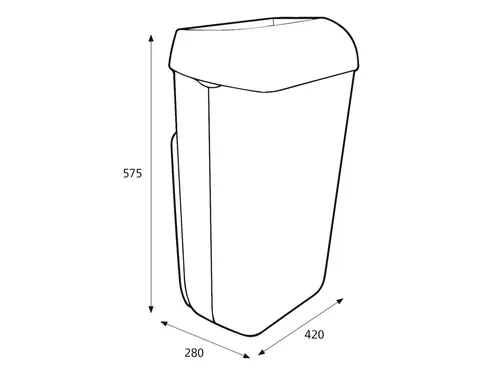 Afvalbak Katrin open inworp 50 liter wit 91912