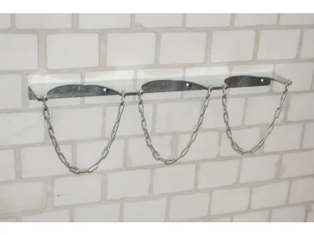 wandhouder voor gasflessen,v. 3xØ 140mm fles,HxBxD 50x640x90mm
