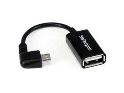 12 cm rechtshoekige micro-USB-naar-USB-OTG-hostadapter M/F