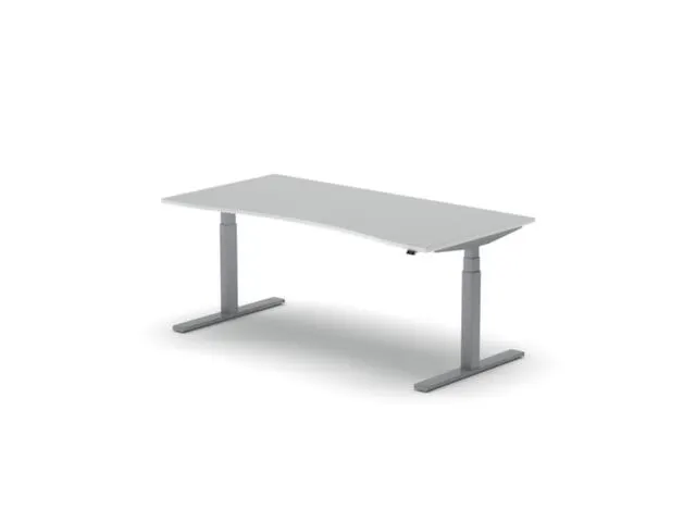 Elektrisch ihv bureau,HxBxD 650-1310x1800x900/800mm,blad wit