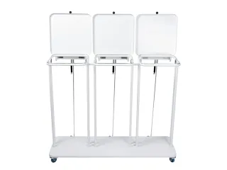 Afvalbak Combo met deksel 3x60 liter wit Saekko Boy - 3