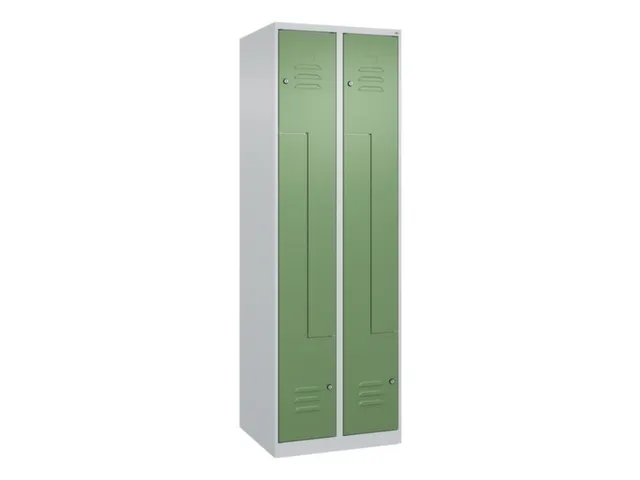 Z-garderobekast,HxBxD 1850x600x500mm,vak B 150/300mm,cil.-slot
