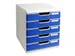 Bloc à tiroirs MODULO A4 5 tiroirs Classic Bleu Gris