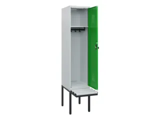 locker met bank,HxBxD 1950x400x815mm,1vak,vak B 400mm,draaigrendel - 1