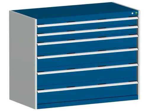 Ladekast 6laden 1000x1300x750mm 75kg Kleur Ral3004