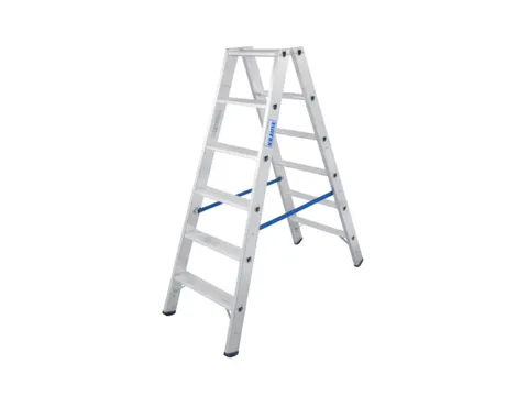 Lichte Universele Trapladder Tweezijdig L 1.41m H 1 08m 2x6treden