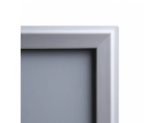 Cadre clipsable 70x100cm Coins biseautés 32mm Argent