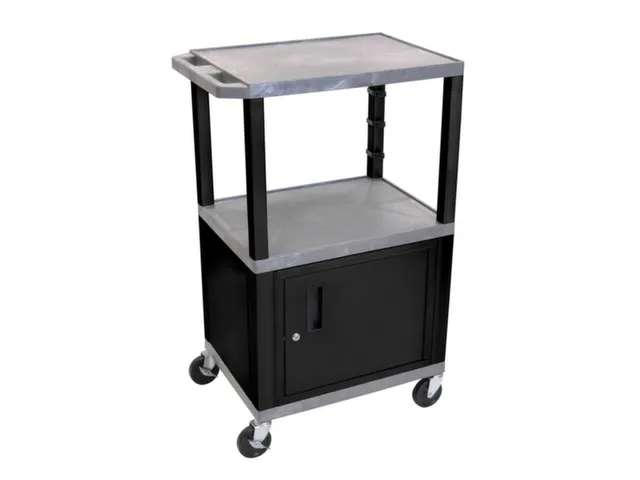chariot à étagères en plastique,force 150kg,plateau Lxl 610x460mm,g