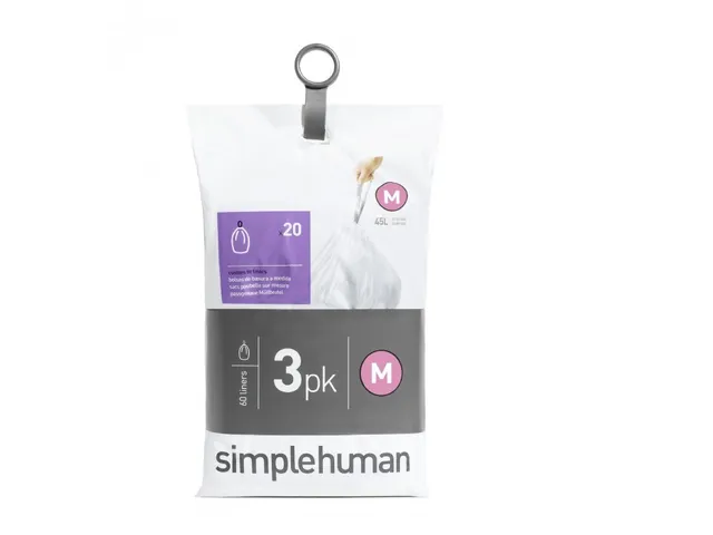 Simplehuman afvalzakken code M 45 liter 60 stuks