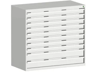 ladekast HxBxD 1200x1300x750mm 10laden zware lasten RAL7035 - 2