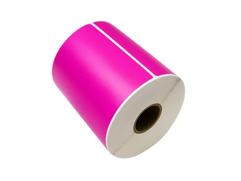 Gekleurde verzendlabels op rol 102x152mm Roze 2800 etiketten