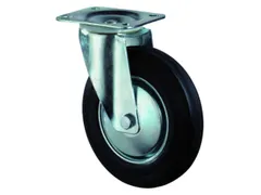 zwenkwiel,draagverm. 250kg,massief rubber-banden,ØxB 250x50mm,rollage