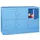lockerkast,HxBxD 855x1200x500mm,3x2vakken,RAL7035,front RAL3000