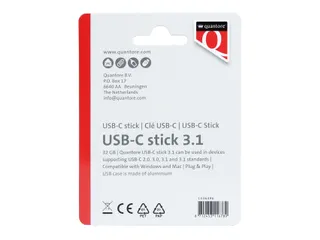 USB stick 3.1 Quantore USB-C 32GB zilver - 3