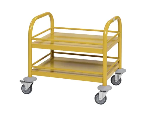 Serveerwagen,Draagverm. 80Kg,2Etage(S),Staaletage,Geel