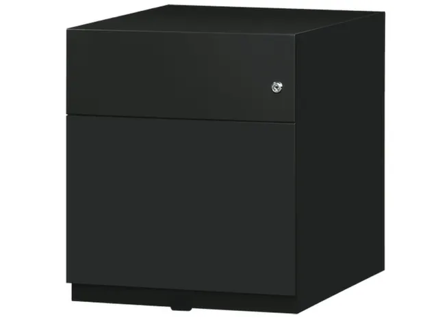 Mobiel Ladenblok Staalplaat 495x420x565mm 1hangmappenlade 1lade Zwart