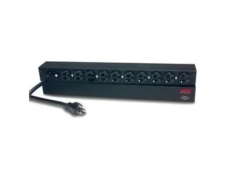APC Rack PDU, Basic, 1U, 20A, 120V, Zwart, NEMA 5-20P, 10x NEMA 5-20R,