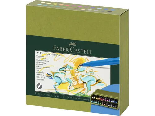 Tekenstift Faber-Castell Pitt Artist Pen Brush 24dlg studiobox
