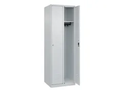 locker,HxBxD 1850x600x500mm,2vak,vak B 300mm,cil.-slot,staand op vloer