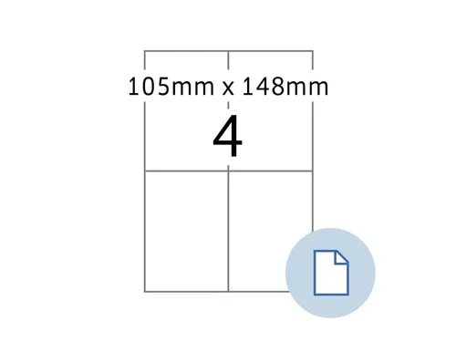 Etiket HERMA 8404 A4 EXPRESS 500 105x148mm wit 2000stuks