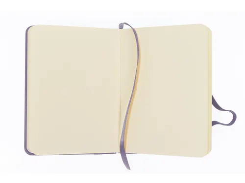 Schetsboek Kangaro A6 heather purple PU HC 80 vel 140gr roomwit met el