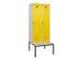 locker met bank,voor scheiding van kleding,HxBxD 2120x800x815mm,2vak