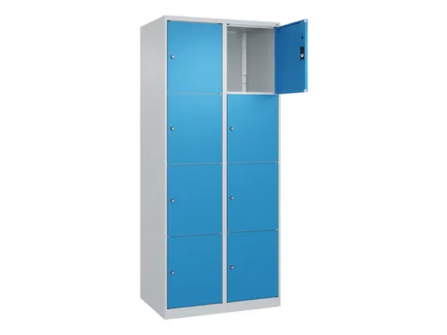 lockerkast,HxBxD 1850x800x500mm,2x4vakken,vak B 400mm,cil.-slot