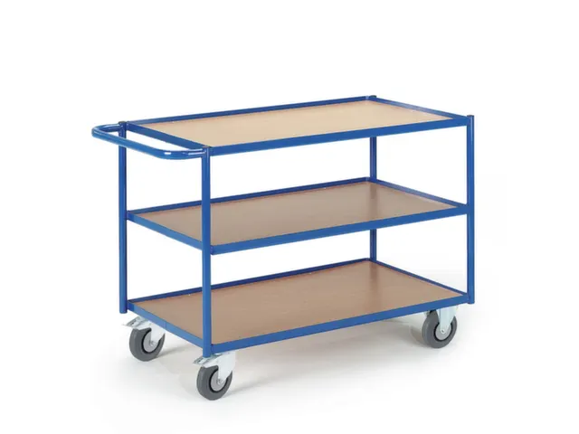 tafelwagen,draagverm. 250kg,3etage(s),laadvl. LxB 790x490mm,houtetage