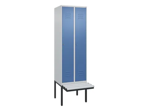 locker met bank,HxBxD 2120x600x815mm,2vak,vak B 300mm,cil.-slot