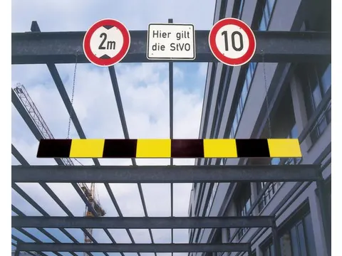 Hoogtebegrenzer 4000x 150mm 2 Delen à 2000mm Aluminium Zwart/Geel