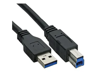 Kabel Inline USB-A USB-B 3.0 M 0.5 meter zwart - 1