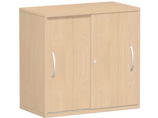 schuifdeurkast,HxBxD 798x800x425mm,1xhouten vloer,2ordnerhoogte - 2