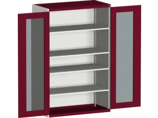 systeemkast,HxBxD 2000x1300x525mm,4xStalen bodem,5-punts sluitsysteem - 1