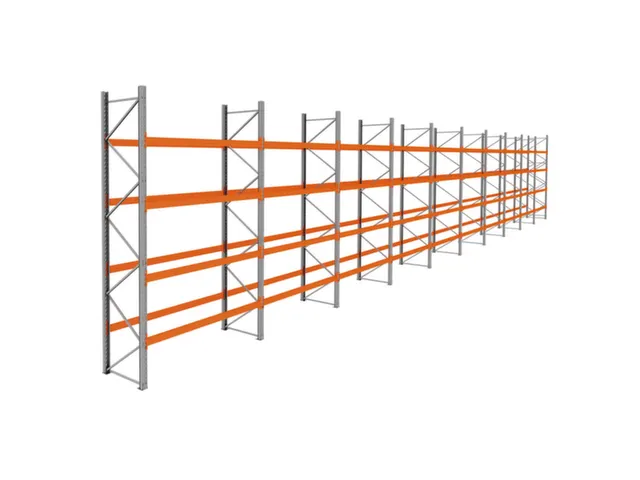 palletstelling,basis+9xaanbouw,HxBxD 4620x28100x1100mm,vakl. 3000kg