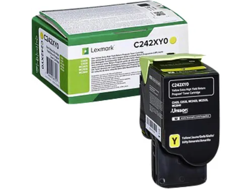 Tonercartridge Lexmark C242XY0 geel