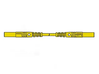Spuitgegoten Meetsnoer Met Contactbeveiliging 4mm 25cm / Geel (MLB/GG- - 1