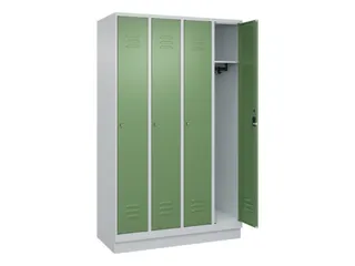 locker,HxBxD 1950x1200x500mm,4vak,vak B 300mm,cil.-slot,sokkel - 2