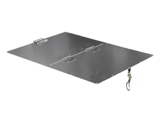 2-dlg. klapdeksel,staal,v. Gaasbox,BxD 600x800mm,verzinkt - 2