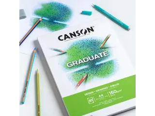 Tekenpapier Canson Graduate Drawing 30vel 160gr A4 helderwit - 3