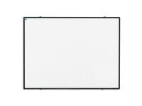 Whiteboard 120x240cm Emailstaal Wit Frame Softline Zwart