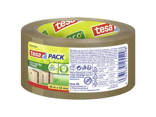 Verpakkingstape Tesapack 58299 ECO & Ultra STRONG Bruin 50mmx66m